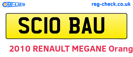 SC10BAU are the vehicle registration plates.