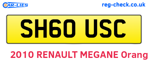 SH60USC are the vehicle registration plates.