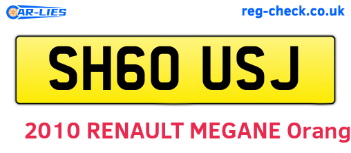 SH60USJ are the vehicle registration plates.