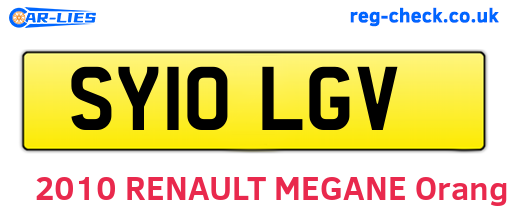 SY10LGV are the vehicle registration plates.
