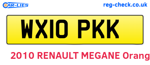 WX10PKK are the vehicle registration plates.