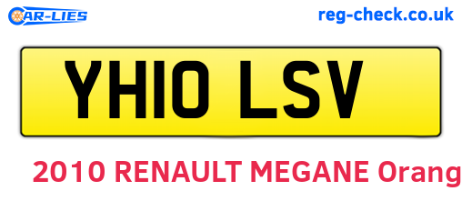 YH10LSV are the vehicle registration plates.