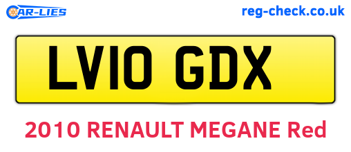 LV10GDX are the vehicle registration plates.
