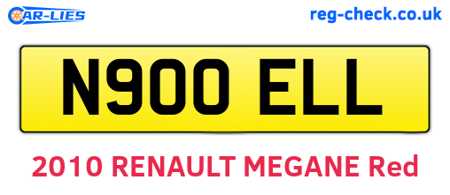 N900ELL are the vehicle registration plates.