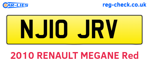 NJ10JRV are the vehicle registration plates.