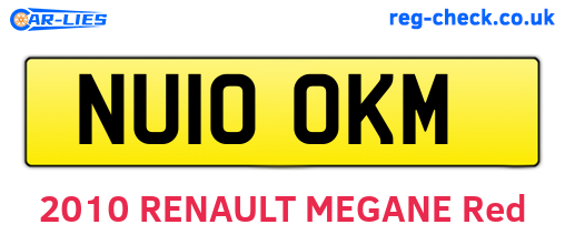 NU10OKM are the vehicle registration plates.