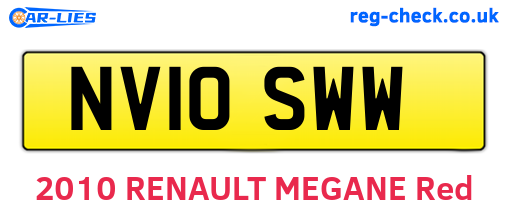 NV10SWW are the vehicle registration plates.