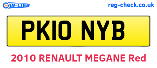 PK10NYB are the vehicle registration plates.