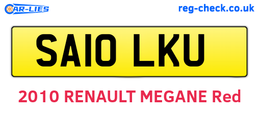 SA10LKU are the vehicle registration plates.