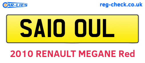 SA10OUL are the vehicle registration plates.