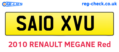 SA10XVU are the vehicle registration plates.