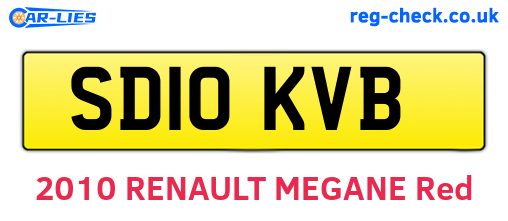 SD10KVB are the vehicle registration plates.