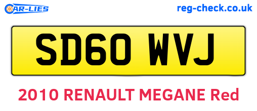 SD60WVJ are the vehicle registration plates.