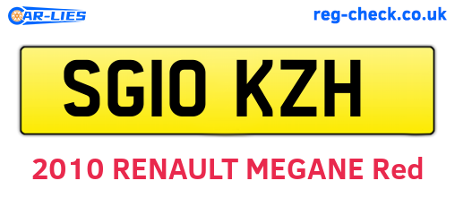 SG10KZH are the vehicle registration plates.