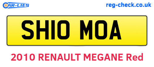 SH10MOA are the vehicle registration plates.