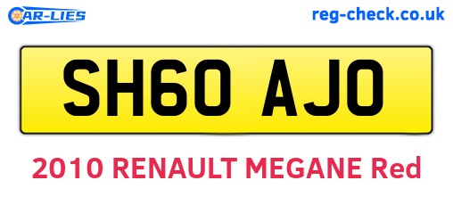 SH60AJO are the vehicle registration plates.