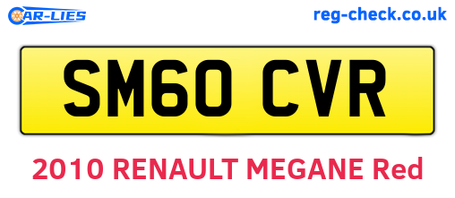 SM60CVR are the vehicle registration plates.