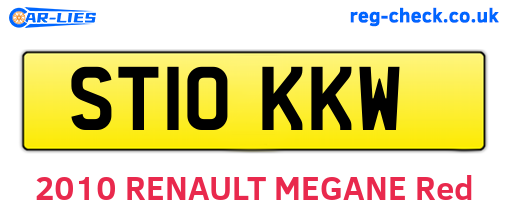 ST10KKW are the vehicle registration plates.