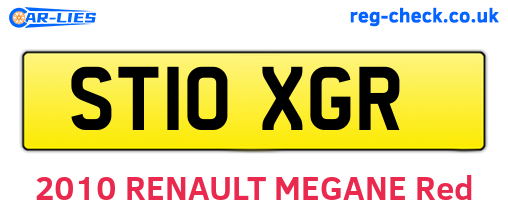 ST10XGR are the vehicle registration plates.
