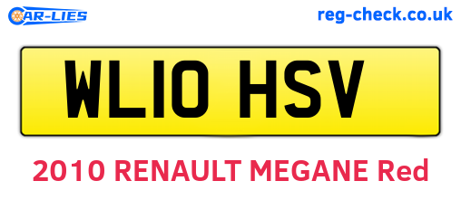 WL10HSV are the vehicle registration plates.