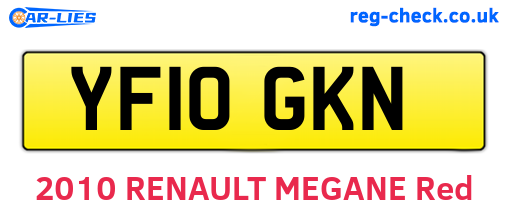 YF10GKN are the vehicle registration plates.