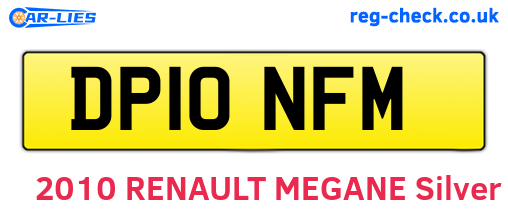 DP10NFM are the vehicle registration plates.