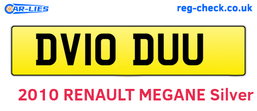 DV10DUU are the vehicle registration plates.