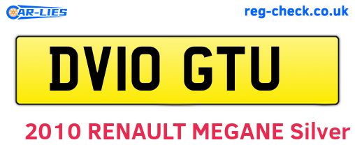 DV10GTU are the vehicle registration plates.