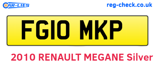 FG10MKP are the vehicle registration plates.