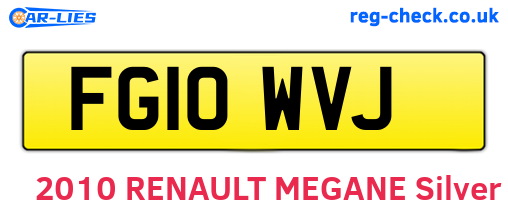 FG10WVJ are the vehicle registration plates.