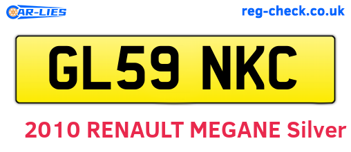 GL59NKC are the vehicle registration plates.