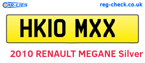 HK10MXX are the vehicle registration plates.