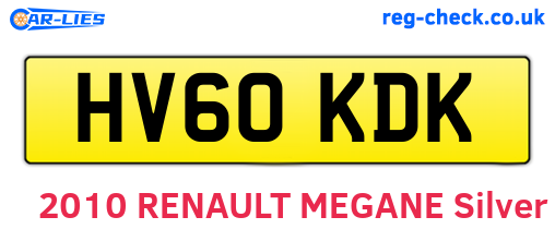 HV60KDK are the vehicle registration plates.