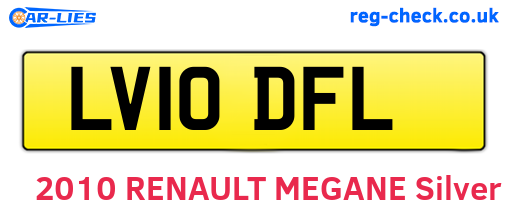 LV10DFL are the vehicle registration plates.