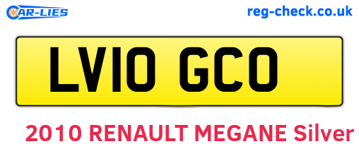 LV10GCO are the vehicle registration plates.
