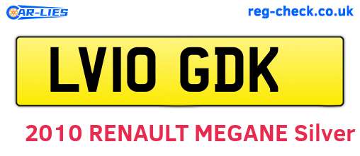 LV10GDK are the vehicle registration plates.