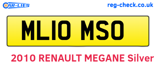 ML10MSO are the vehicle registration plates.