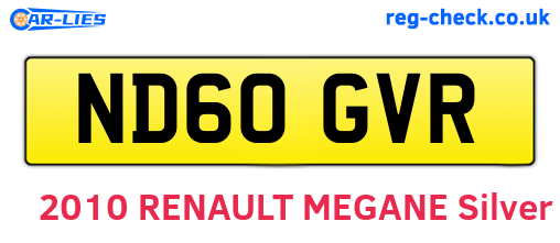 ND60GVR are the vehicle registration plates.