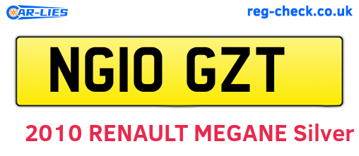 NG10GZT are the vehicle registration plates.