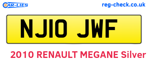 NJ10JWF are the vehicle registration plates.