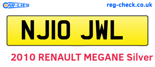 NJ10JWL are the vehicle registration plates.