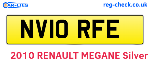 NV10RFE are the vehicle registration plates.