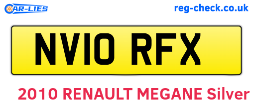 NV10RFX are the vehicle registration plates.