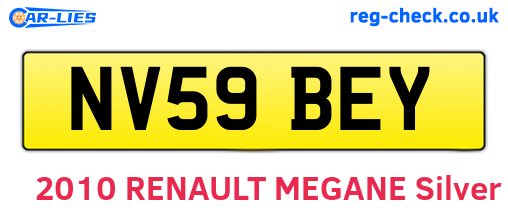 NV59BEY are the vehicle registration plates.