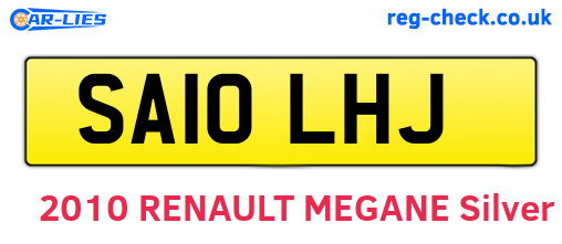 SA10LHJ are the vehicle registration plates.