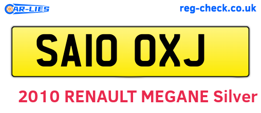 SA10OXJ are the vehicle registration plates.