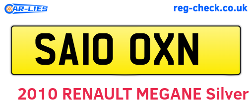 SA10OXN are the vehicle registration plates.