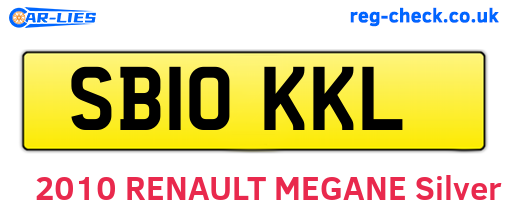SB10KKL are the vehicle registration plates.