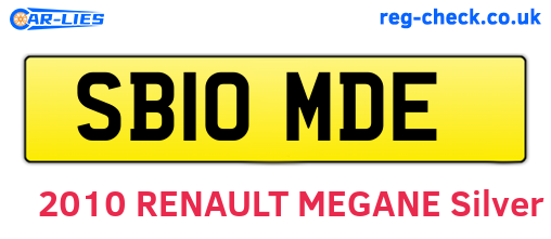 SB10MDE are the vehicle registration plates.