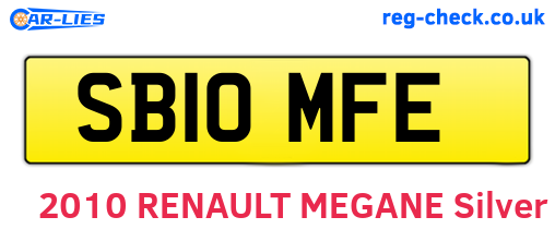 SB10MFE are the vehicle registration plates.